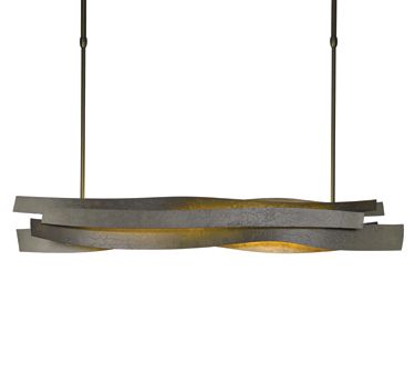 Landscape LED Pendant - 139727-07 Minimal Restaurant, Hubbardton Forge Lighting, Linear Light, Bar Office, Light Kitchen Island, Linear Suspension, Hubbardton Forge, Geometric Chandelier, Light Kitchen