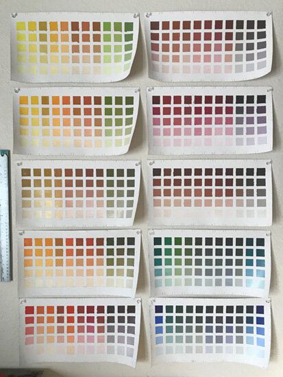 Painting Color Palette, Paint Charts, Limited Palette, Color Mixing Chart, Coloring Journal, Fashion Design Sketch, Watercolor Palette, Strong Colors, Color Charts