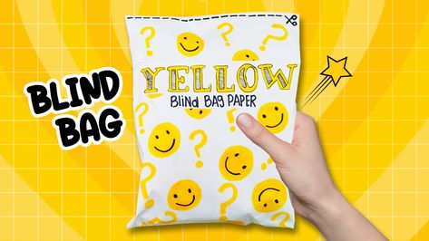 How To Make Blind Bag Paper YELLOW theme ⭐ DIY: Homemade paper blind bags YELLOW theme 💛 Tutorial paper YELLOW blind bags. ASMR / satisfying opening blind bag tag: #robloxskincare #blindbags #cinnamoroll #tiktokcompilation #tiktok #tutorial #blindbag #asmr #paper #satisfying #blindbox #paperdiy #diy #craft #papercraft Surprise Bags Ideas, Paper Blind Bag Ideas, Diy Blind Bag Ideas, Homemade Blind Bag Ideas, Paper Blind Bags, Mystery Blind Bags Diy, Homemade Blind Bags, Blind Bag Ideas, How To Make Blind Bags Tutorials