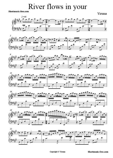 River flows in you Sheet Music Yiruma Piano Sheet Music Free pdf Download Yiruma Piano, River Flows In You, Music Printables, Piano Chords Chart, Free Piano Sheets, Piano Sheet Music Classical, River Flow In You, Piano Practice, Piano Score