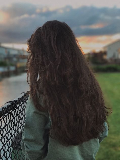 Bushy Brown Hair, Super Layered Wavy Hair, Bushy Hair Aesthetic, Long Hairstyles Thick Wavy Hair, Layers For Really Long Hair, Long Layers With Wavy Hair, Long Layer Wavy Hair, Long Messy Brown Hair, Long Hair Cuts Wavy