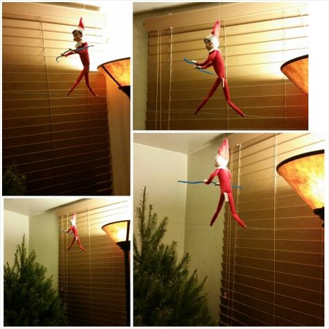 elf on the shelf tightrope walker Tightrope Walker, On The Shelf, Elf On The Shelf, Elf, Shelves, Holiday Decor, Home Decor, Home Décor