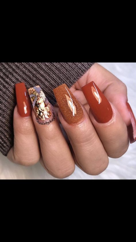 Thanksgiving Nail Ideas Acrylic Almond, Thanksgiving Coffin Nails, Thanks Given Nails, Coffin Nails Thanksgiving, Thanksgiving/christmas Acrylic Nails, Short Coffin Nails Designs, Short Coffin Nails, Thanksgiving Nails, Fall Nail Designs