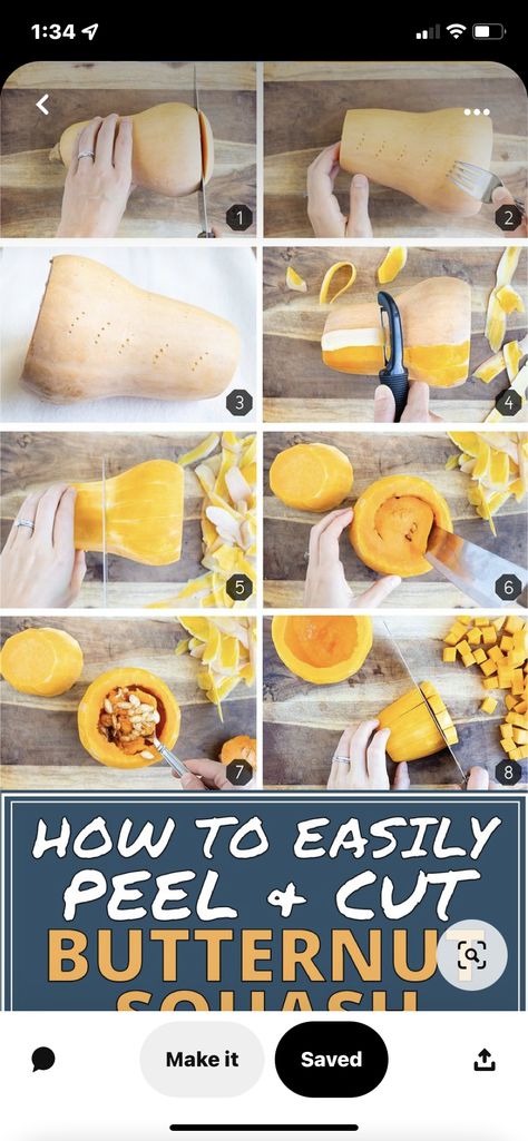 Peeling Butternut Squash, Roasted Butternut Squash Cubes, Butternut Squash Pizza, Butternut Squash Cubes, Cut Butternut Squash, Roasted Butternut Squash Soup, Delicious Thanksgiving, Butternut Squash Recipes, Thanksgiving Side