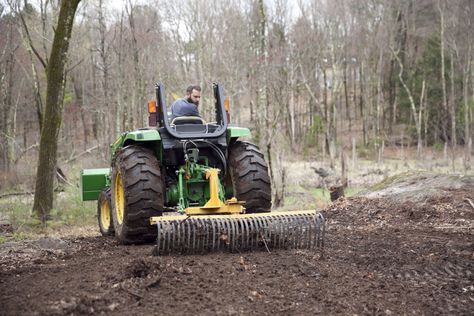 How We Turned Woods into Sheep Pasture - The Modern Day Settler Sheep Pasture Ideas, Sheep Pasture, Katahdin Sheep, Landscape Rake, Stump Grinder, Hay Day, Green Pasture, Sheep Farm, This Old House