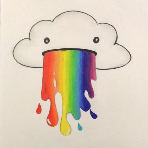 82. DRAW A CLOUD PUKING RAINBOWS Cool Drawing Ideas, Drawing Videos For Kids, Rainbow Drawing, Cool Drawing, Arte Doodle, Plan Image, Easy Drawing Steps, Easy Drawings For Beginners, Drawing Hands