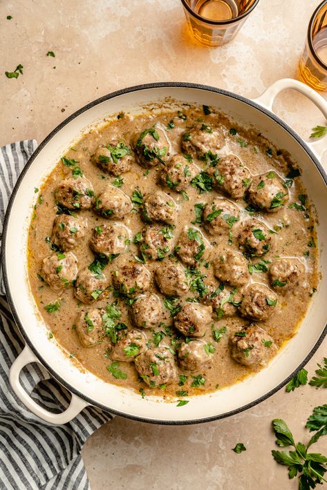 Whole30 Swedish Meatballs, Defined Dish Easy Dinner, Whole 30 Swedish Meatballs, Alex Snodgrass Defined Dish, Swedish Lunch Ideas, Defined Dish Recipes, Dairy Free Swedish Meatballs, Healthy Swedish Meatballs, Braiser Recipes