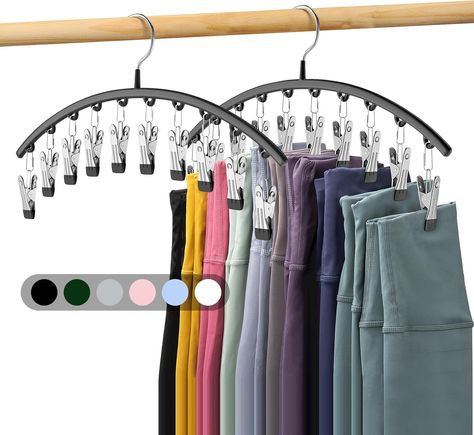 Home Decor - Ultimate Metal Yoga Pants Hangers 2 Pack for Organized Closet Space Hanging Clothes Organizer, Hanger For Clothes, Coat Closet Organization, Pants Hangers, Organizer For Closet, Clothes Shops, Skirt Hangers, Space Saving Hangers, Hanging Closet Organizer