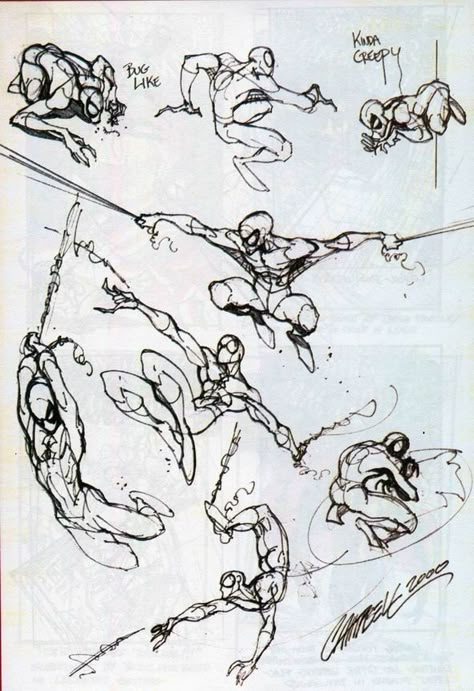 Spidey Spiderman Action Poses, Spiderman Sketches, Spiderman Poses, All Spiderman, Spider Man Comics, Spiderman Drawing, Spiderman Art Sketch, J Scott Campbell, Man Sketch