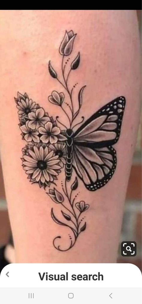 Butterfly With Flowers, Finger Tattoos For Couples, Monarch Butterfly Tattoo, Butterfly Hand Tattoo, Hand Tattoos For Girls, Butterfly Tattoos For Women, Anklet Tattoos, Small Pretty Tattoos, Flower Tattoo Shoulder