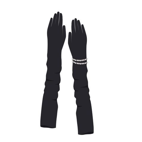 Gloves Illustration, Fancy Gloves, Satin Gloves, Elegant Gloves, Evening Accessories, College Work, Long Gloves, Knitted Gloves, Technical Drawing