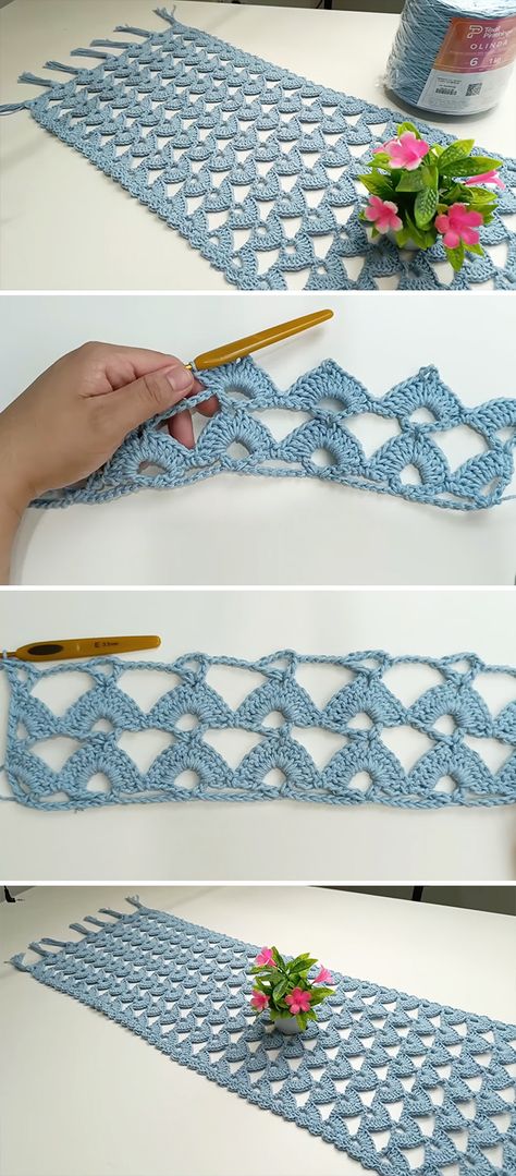 Place Mat Crochet Free Pattern, Knitting A Table Runner, Crochet Patterns For Table Runners, Crochet Thread Table Runner Free Pattern, Free Crochet Table Runner Patterns Easy, Table Cloth Crochet Pattern Free, Crochet Runners For Tables, Crochet Table Cloth Free Pattern, Crochet Table Runner Free Pattern Modern