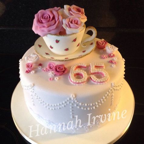 65th Birthday Ideas For Mom Cake, 65th Birthday Cake For Mom, Cake For 65th Birthday Woman, 65 Birthday Cake Women, Tea Theme Cake, Birthday Cake Ideas For Mom, Cake Ideas For Mom, 60th Birthday Cake For Ladies, 65th Birthday Cake