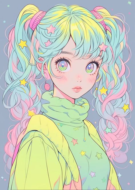 Magical Fruit, Arte Aesthetic, Pastel Kawaii, Art Animals, Animals Art, Art Idea, Arte Animal, Hair Dye, Animation Art