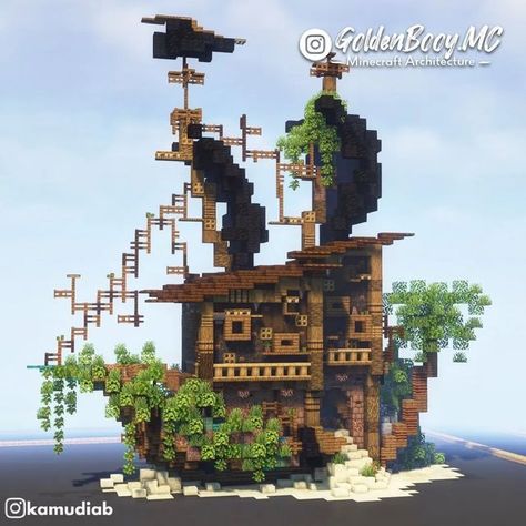 Minecraft Build Gallery🖼️ on Instagram: "💬Cool! Check out this Pirate Ship House!🏴‍☠️🏝️ ------------------------------------ This awesome build was made by ➡️ @kamudiab Check them out!🛸 ------------------------------------ What do you think of this❓ Write it in the comments🖊️ ------------------------------------ ✅Like and follow @kamudiab and @minecraftbuildgallery for more wonderful content 💖 #minecraft #minecraftbuildings #minecraftbuilds #minecraftbuildtutorials #minecrafthouse #minecr Pirate House Minecraft, Pirate Ship House, Minecraft Pirate Builds, Minecraft Pirate Ship, Minecraft Swamp, Minecraft Scenery, Ship House, Aesthetic Minecraft Builds, Pirate Cove