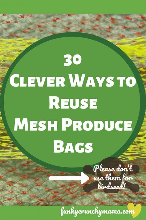 Net produce bags from onions and oranges may not seem very useful, but there are a ton of ideas to reuse them out there! Here are 30 to consider. Mesh Produce Bags, Toddler Mittens, Potato Bag, Rain Barrels, Vegetable Bag, Fruit Bag, Plastic Mesh, Winter Mittens, Rain Barrel