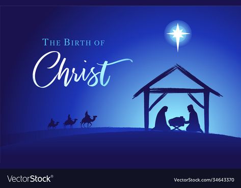 Nativity Graphic Design, Christmas Graphics Design, Jesus Born, Birth Of Christ, Christmas Graphic Design, Mary And Joseph, Birth Of Jesus Christ, The Birth Of Christ, Nativity Christmas