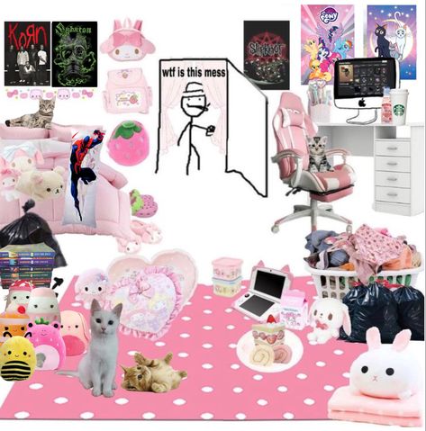 Are Ya Coping, Cutecore Pink, Cute Core, Room Ideas Aesthetic, Yami Kawaii, Pretty Room, Kawaii Room, Pink Room, Pink Bedroom