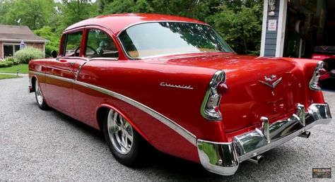 Sleek 1956 Chevy 210 Hot Rod Magazine Feature Car | HOT CARS Hot Rod Magazine, 1956 Chevy Bel Air, 1956 Chevy, 56 Chevy, Classic Cars Chevy, Magazine Feature, Dirt Late Models, Automobile Advertising, Gm Car