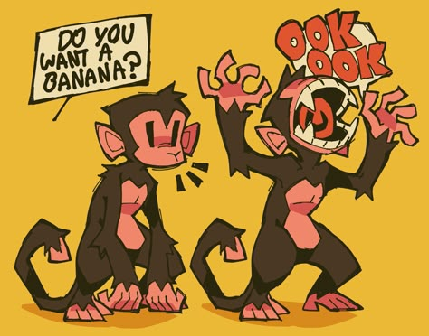 Cartoon Character Design Animal, Monkey Character Design Concept Art, Monkey Concept Art, Monkey Drawing Sketch, Graffiti Character Design, Monkey Character Design, Monkey Reference, Banana Character, Monkey Character