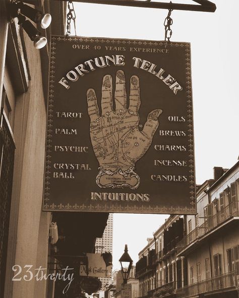 Fortune Teller sign photo from New Orleans French Quarter Fortune Teller Sign, One Note, New Orleans French Quarter, New Orleans Travel, Palm Reading, Big Easy, Fortune Teller, New Orleans Louisiana, Crescent City