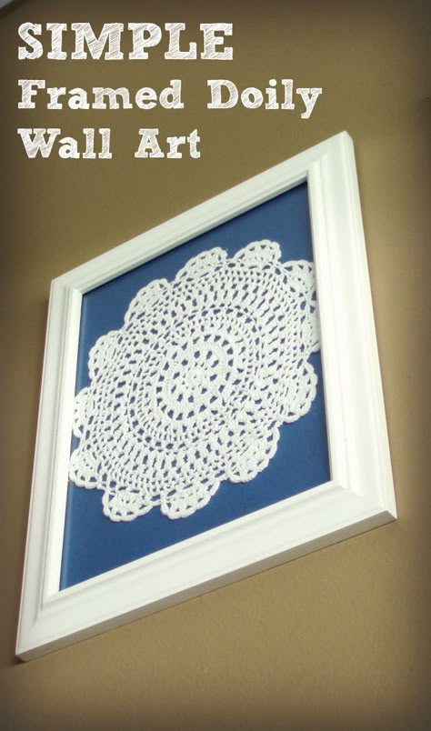 Framed Doilies, Doilies Diy, Doily Art, Crochet Wall Art, Doilies Crafts, Lace Doilies, Glue Crafts, Crochet Art, Diy Wall Art