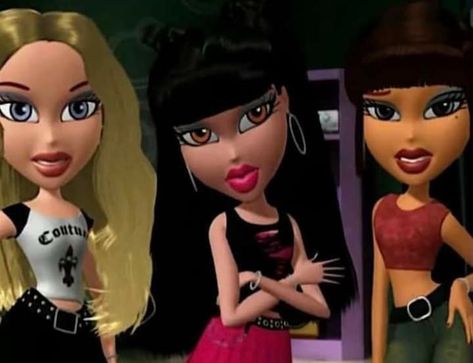 Bratz Trio Pfp, Bratz Trio, Acab Tattoo, Doll Backgrounds, Bratz Girls, Bratz Inspired Outfits, Karakter Disney, Doll Aesthetic, Friend Cartoon