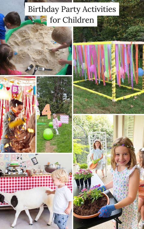 Children's Birthday Party Activities 2nd Bday Party Activities, Kids Outdoor Party Activities, Park Games For Kids Birthday Parties, 4th Birthday Games, Backyard 3rd Birthday Party, 3rd Birthday Party Activity Ideas, 2nd Birthday Games Activities, Toddler Party Activities Outdoor, Activities For 3rd Birthday Party