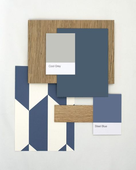 Oak Colour Scheme, Colour Scheme For Study Room, Colour Scheme For Office, Color Scheme For Office, Blue Interior Moodboard, Office Interior Design Blue, Office Color Scheme Business, Color Palette Dining Room, Home Office Colour Scheme