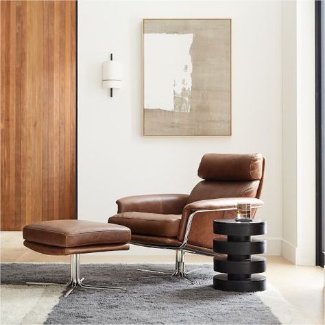 Living Room Furniture | West Elm Upholstered Chairs Fabric, Single Arm Chair, Vintage Hifi, Leather Swivel Chair, Chair And Ottoman Set, Ottoman Set, Swivel Armchair, Chair Style, Molasses