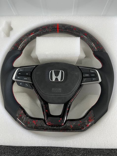 Honda Custom, Honda Civic Car, Forged Carbon Fiber, Civic Car, Cars Jeep, Biker Photoshoot, Carbon Fiber Steering Wheel, Cool Car Accessories, Dream Vehicles