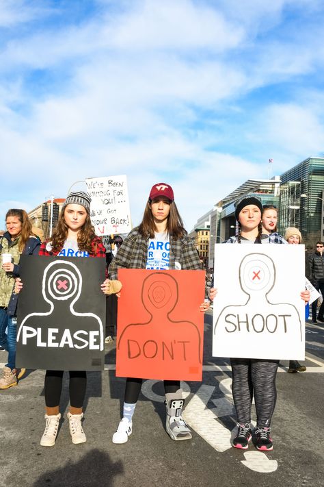 The March For Our Lives, In Photos+#refinery29 Protest Ideas, Stoneman Douglas High School, The Brave One, Photo Action, Protest Posters, March For Our Lives, Protest Art, Protest Signs, Human Decency