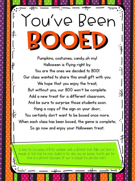 Youve Been Booed Classroom, Booed Halloween Ideas Teacher, You’ve Been Booed Classroom, You’ve Been Booed Ideas For Teachers, Boo A Classroom, Booed Halloween Ideas, My Teacher Should Be For Halloween, Halloween Multiplication Activities, You’ve Been Boo Ed