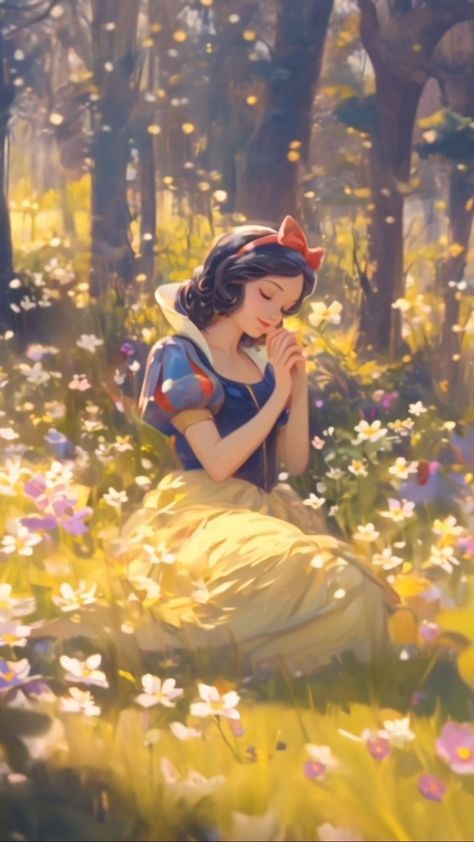 The AI-telier (@the_ai_telier) • Instagram photos and videos Snow White Painting, Snow White Fanart, Snow White Aesthetic, Snow White Disney Princess, Disney Princess Aesthetic, Dreamy Scenery, Fairytale Disney, Snow White Art, Disney Character Art