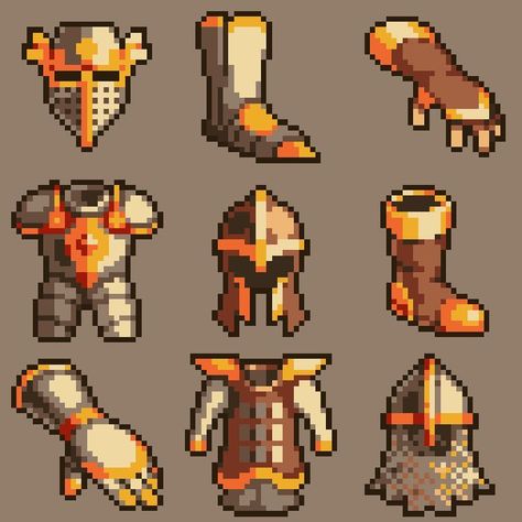 Leather Breastplate, Free Pixel Art, Medieval Games, Art Partner, Retro Gaming Art, Cool Pixel Art, Pixel Art Design, Medieval Armor, Fantasy Armor