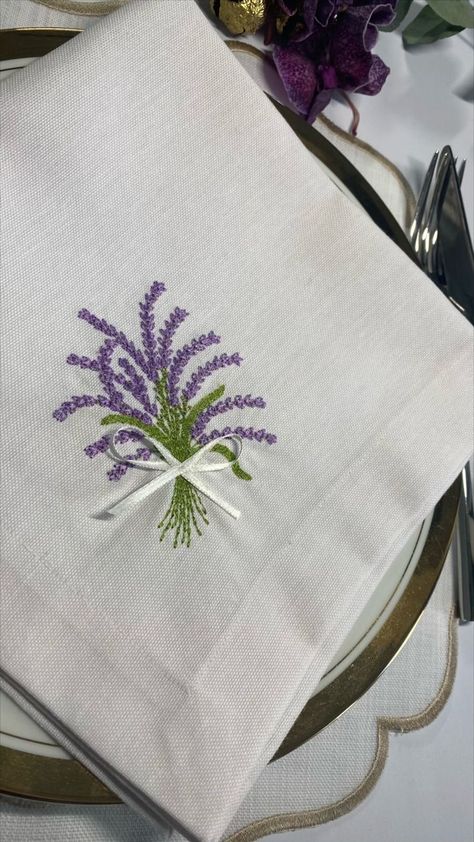 ▪️These Lavender Bunch Embroidered Dinner Napkins will be a beautiful touch at your table on yourwedding ,dinner or your birthday parties. ▪️They”ll make a touch of elegance to any dinner table. ▪️They will also be perfect for a housewarming gift. ▪️You will see a master craftsmanship with perfect meeting in the napkin corners. ▪️You can be sure that we will try to prepare the best for you. ▪️ Napkins Measures app.; 17"x 17" (43x43cm) Square. ▪️ Napkins Set 4,6,12. Lavender Bunch, Embroidered Lavender, Embroidery Napkins, Lavender Cotton, Embroidered Napkins, White Cloth, Cloth Napkin, Embroidered Wedding, Wedding Napkins