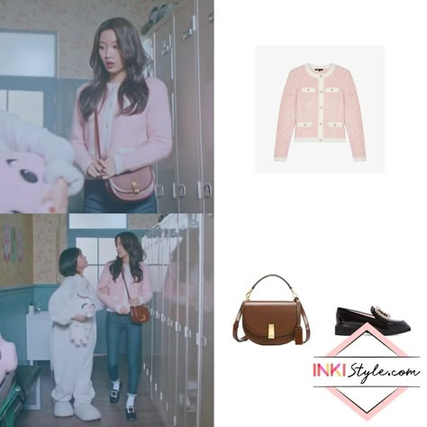 'True Beauty' Episodes 5-6 Fashion: Moon Ga-Young As Im Ju-Gyeong #kdrama #kdramafashion #koreanfashion #moongayoung Straykids Halloween, Drama Outfit, Kdrama Actress, Drama Clothes, Young Outfit, Beauty Uniforms, Moon Ga Young, Drama Fashion, Pink Denim Jacket