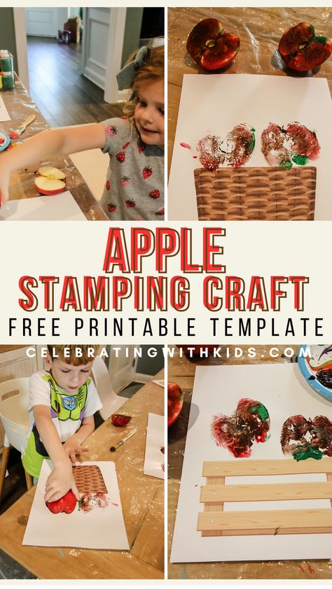 Get creative this fall with our apple stamping craft for kids! It’s a fun, easy way to make colorful artwork using apples and paint, plus you can download our free printable for even more stamping fun. Apple Crafts For Kindergarten, Apple Stamping Craft, Apple Stamping, Using Apples, Apple Crafts, Fall Magic, Apple Craft, Apple Painting, Autumn Activities For Kids