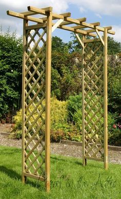 Garden Archway, Arbors Trellis, Wooden Trellis, Pergola Garden, Wood Pergola, Garden Arbor, Garden Arches, Backyard Pergola, Diy Pergola