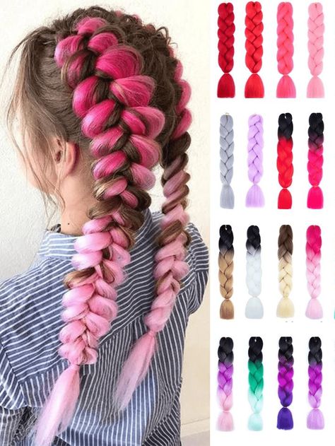 Fake Dutch Braid, Synthetic Hairstyles, Enby Hair, Single Plaits, Ponytail Wigs, Diy Hairstyle, Box Braid Hair, Crochet Braids Hair, Hair Colorful