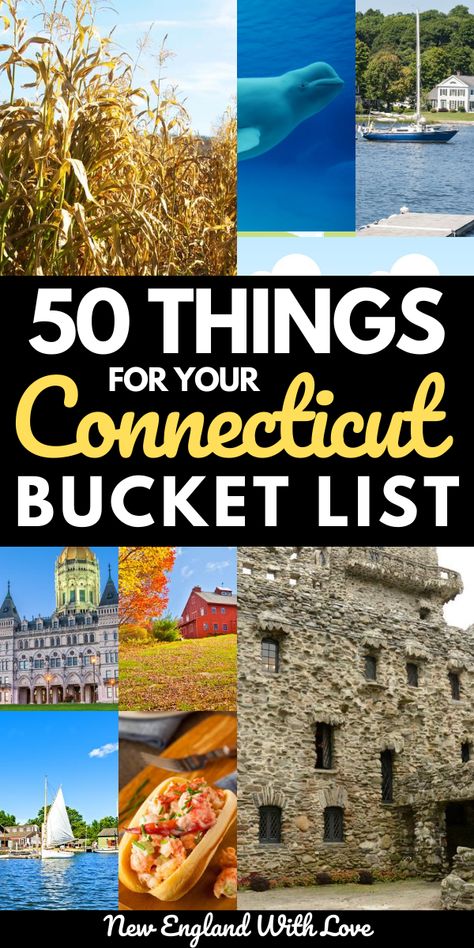 Planning a visit to Connecticut? Let this serve as your ultimate CT travel guide, your Connecticut bucket list, and your itinerary for the best things to do in Connecticut for travelers of all kinds. #CT #Connecticut #NewEngland Things To Do In Connecticut, Rhode Island Travel, Connecticut Travel, Fall Vacation, New England Road Trip, England Trip, East Coast Travel, East Coast Road Trip, New England Travel