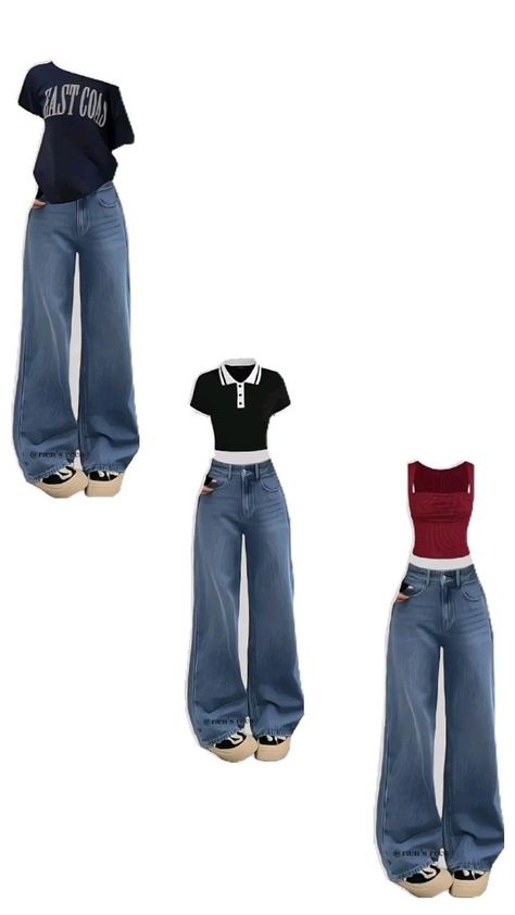 pants baggy💗 Baggy Jeans Outfit Summer, Clg Outfits, Cool Style Outfits, Acubi Outfit, Baggy Jeans Outfit, Pants Baggy, Effortlessly Chic Outfits, Trendy Outfits For Teens, Everyday Fashion Outfits