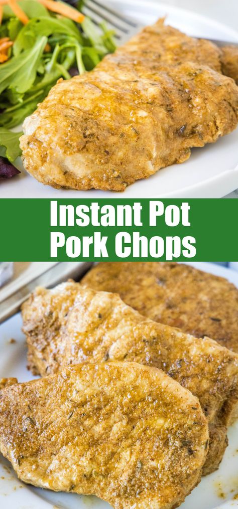 Instant Pot pork chops are perfectly seasoned, perfectly cooked, and so juicy! Pair these easy pork chops with a side of veggies or salad. #instantpot #porkchops #dinner Sweet Corn Casserole, Pork Pot, Instant Pot Pork Chops, Wallpaper Food, Thanksgiving Food Sides, Chop Recipes, Pot Recipes Easy, Crock Pot Recipes, Weekly Meals