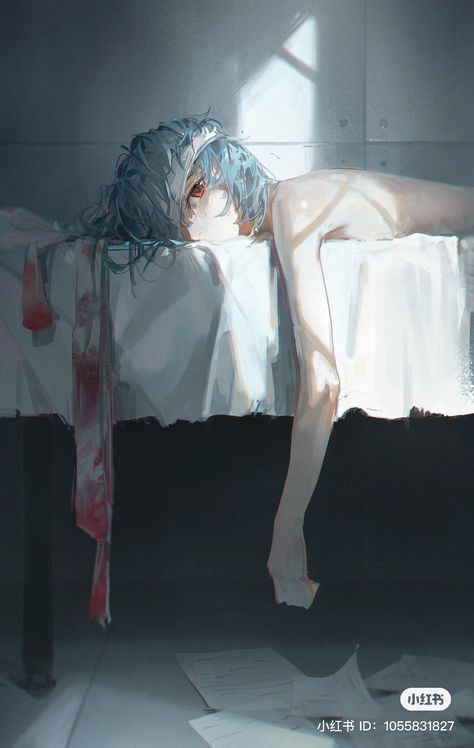 Evangelion Art, Neon Evangelion, Rei Ayanami, Neon Genesis Evangelion, Dark Fantasy Art, Dark Fantasy, Anime Icons, Manga Anime, Art Reference