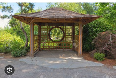 Japanese Gazebo, Japanese Pergola, Japanese Backyard, Japanese Roof, Japanese Garden Backyard, Japanese Gardens Design Ideas, Gresham Oregon, Sauna Ideas, Japanese Garden Ideas