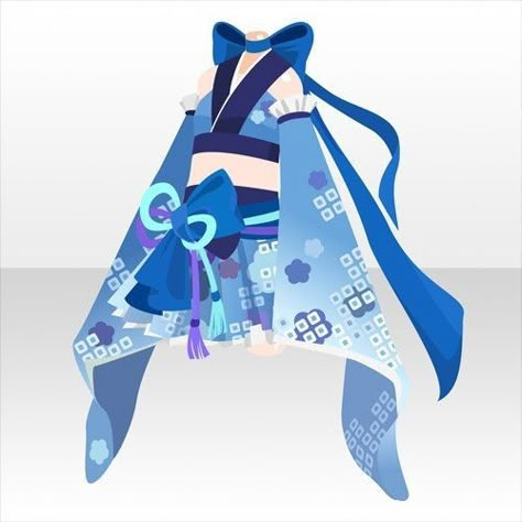 Blue kimono. Kimono Drawing, European Outfit, Blue Kimono, Blue Anime, Anime Dress, Fashion Design Drawings, Japanese Outfits, Drawing Clothes, Character Sheet