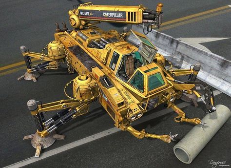 Back in August of 2014, 3DPrint.com broke a story on a project originating from New York City architect/contractor Adam Kushner, and the company which he is Road Engineering, Scifi Vehicle, Caterpillar Excavator, Space Engineers, Crane Design, Construction Vehicle, Construction Machines, Rescue Team, Heavy Machinery