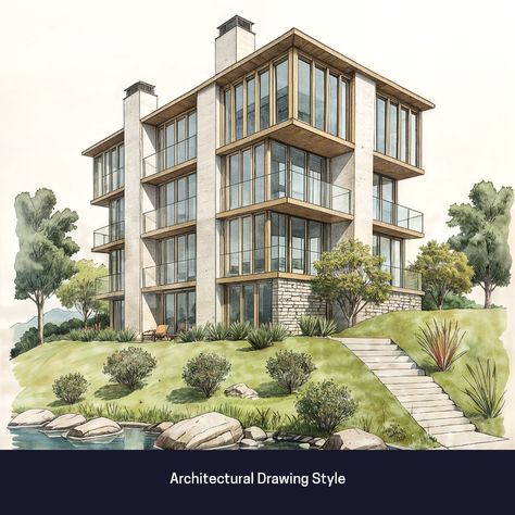 Styles Are Coming Soon! 🎨 Exciting updates are on the way for Rendair AI! You’ll soon be able to create not just realistic images, but also explore new styles like illustration, watercolor, oil painting, sketch, and line drawing. Simply choose your favorite style and bring your designs to life in a whole new way! Stay tuned! 🚀 #AIDesign #Architecture #AI #Rendering #ArchitecturalVizulization #RealEstate #landscapedesign #homedesign #aidesign #archdaily Interior Watercolor Rendering, Like Illustration, Sketch Architecture, Painting Sketch, Arch Daily, Illustration Watercolor, Architecture Rendering, School Art, Art School