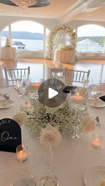 Flawless Functions on Instagram: "Classic baby’s breath & rose centerpieces make the most romantic tablescape ✨

#wedding #weddingdecor #weddingday #weddingcenterpieces #allwhitecenterpiece #whitewedding #whiteflowers #whiteweddingflowers #simplecenterpiece #candlecenterpiece #candles #elegantwedding #simplewedding #weddingtrends #bridetobe #weddingfloraldesign #weddinginspiration #weddingflowers #weddingarch #babysbreathwedding #eventdecor #bride #weddingideas" Centerpieces Wedding Mirror, Baby's Breath Centerpiece, Romantic Tablescape, Tablescape Wedding, Rose Centerpieces, Simple Centerpieces, Baby S Breath, White Wedding Flowers, Candle Centerpieces