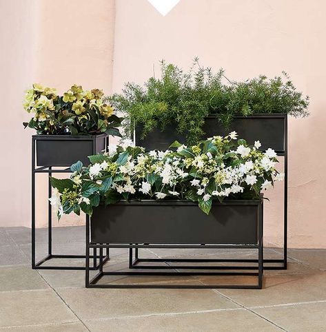 up to 25% off select planters Industrial Planter, Industrial Garden, Raised Garden Beds Diy, Raised Planter, Contemporary Garden, Interior Garden, Outdoor Planters, Raised Garden Beds, Raised Garden